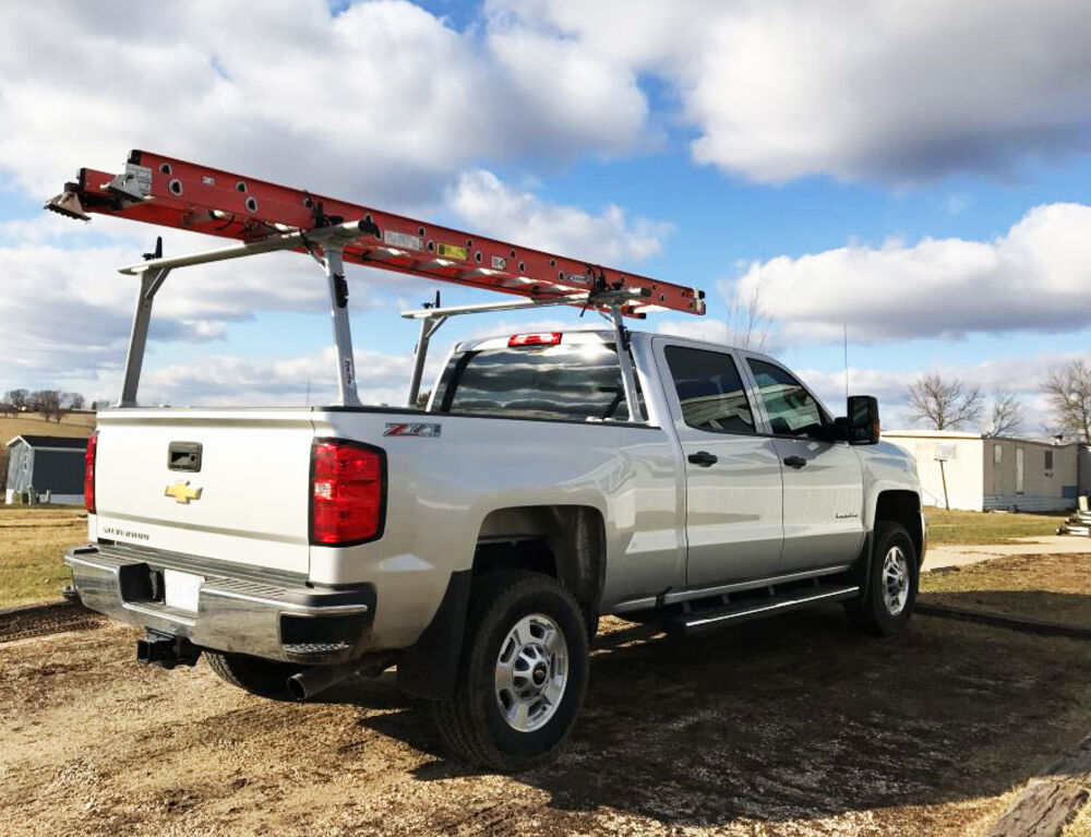 Work truck with ladder rack